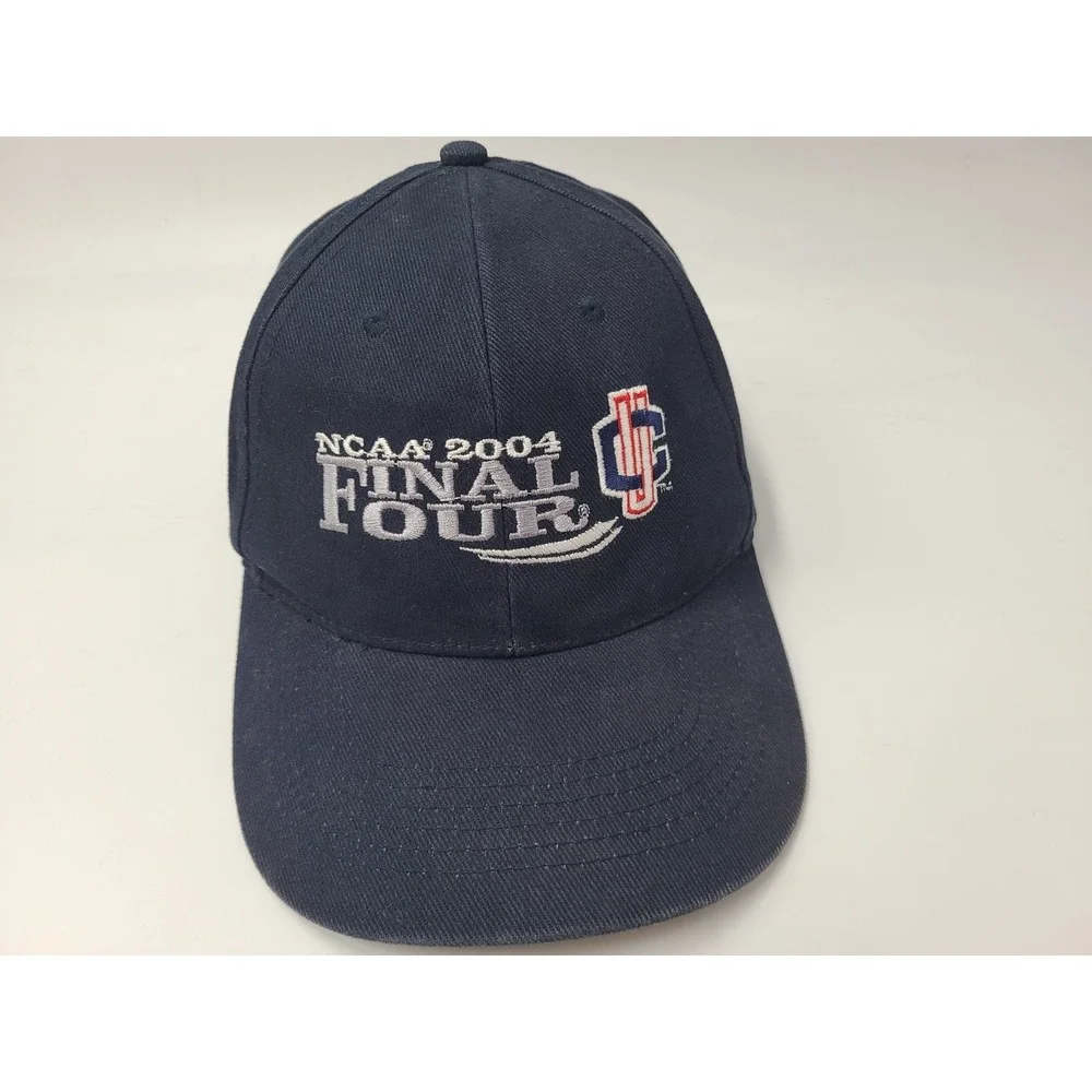 Vintage UConn Huskies 2004 NCAA Final Four Adjustable Hat Cap Dad Men Women Blue